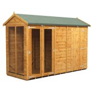 Power 10x4 Apex Summer House with 4ft Side Store